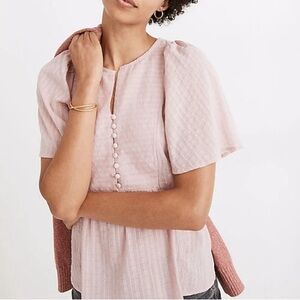 Madewell Courtyard Flutter-Sleeve Top